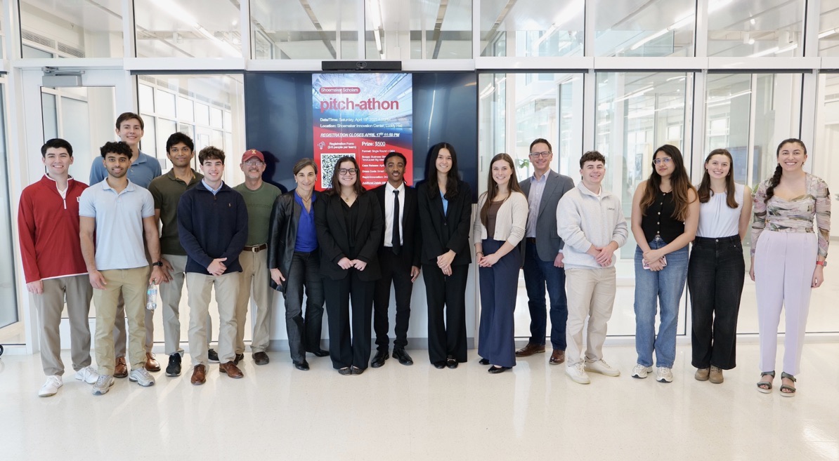 Organizers and judges at the pitch-athon competition